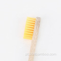 Escova de dente limpador de kit de língua de língua de bambu